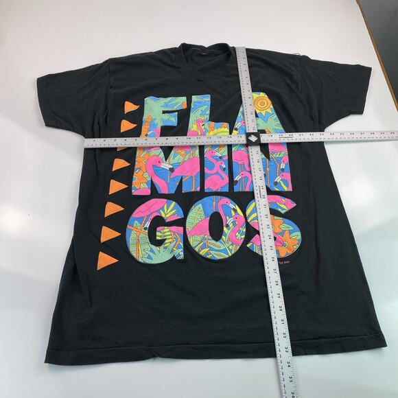 Vtg 80s 90s Single Stitch Turtle Bay Flamingo Neon Art T Shirt 3XL Sleep Big - Picture 8 of 10